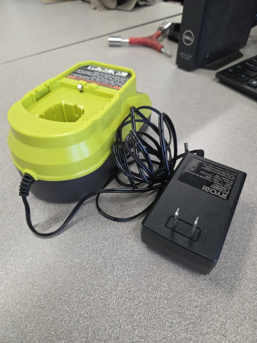Ryobi ONE+ Battery Charger in Neon Yellow-Green